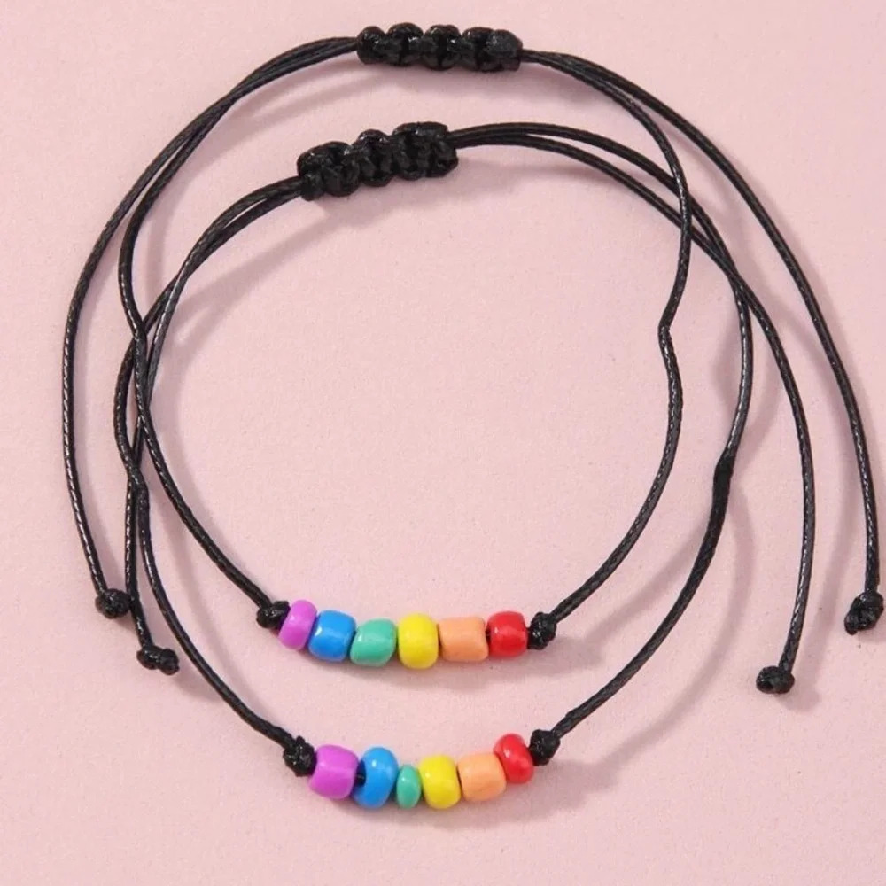 5/$20 rainbow pride string‎ bracelets - Picture 2 of 2